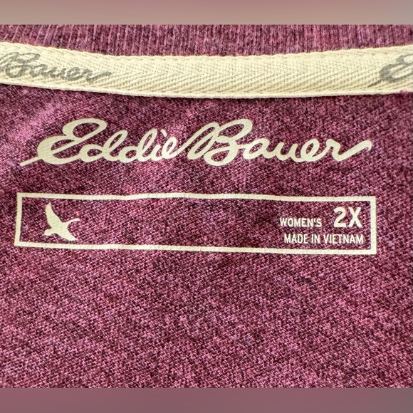 Eddie Bauer Long Sleeved Top in Mulberry SZ 2X - Picture 5 of 8